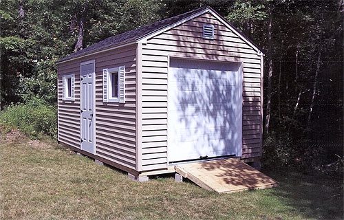 Shed with Garage Door